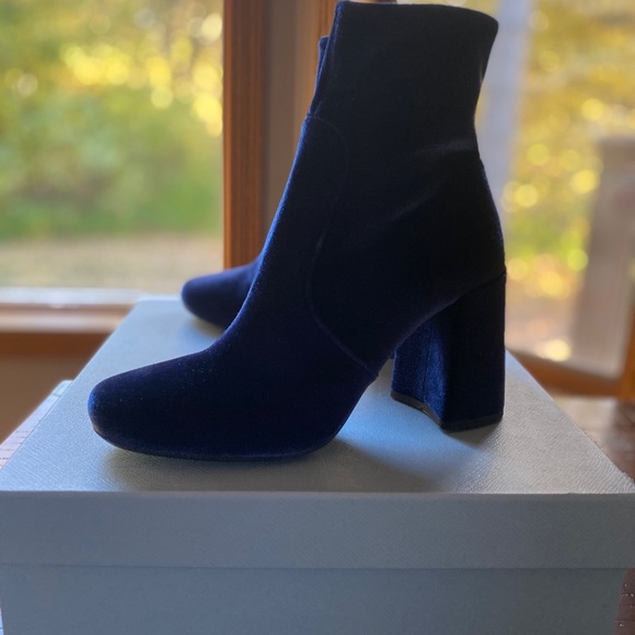 New Prada Calzature Donna Boots Blue 38.5 - Picture 3 of 7